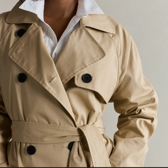 QUINCE Comfort Stretch Trench Coat Light Khaki - Picture 2 of 8